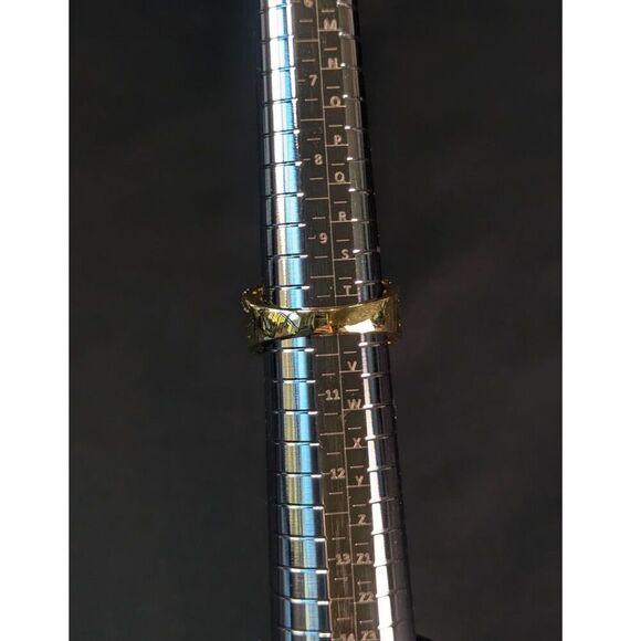 Danbury Mint Five Carat Kiss Ring Size 10 Gold 18k Plated 75 Diamonisse Gemstone - Picture 11 of 11